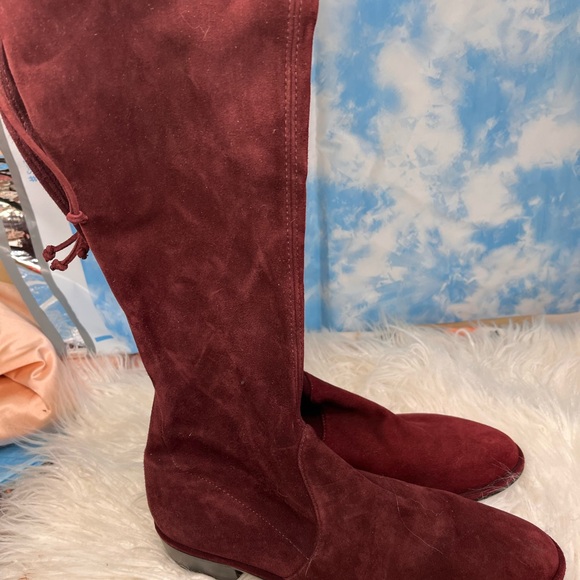 Stuart Weitzman Burgundy Over the Knee Boots - Picture 9 of 9